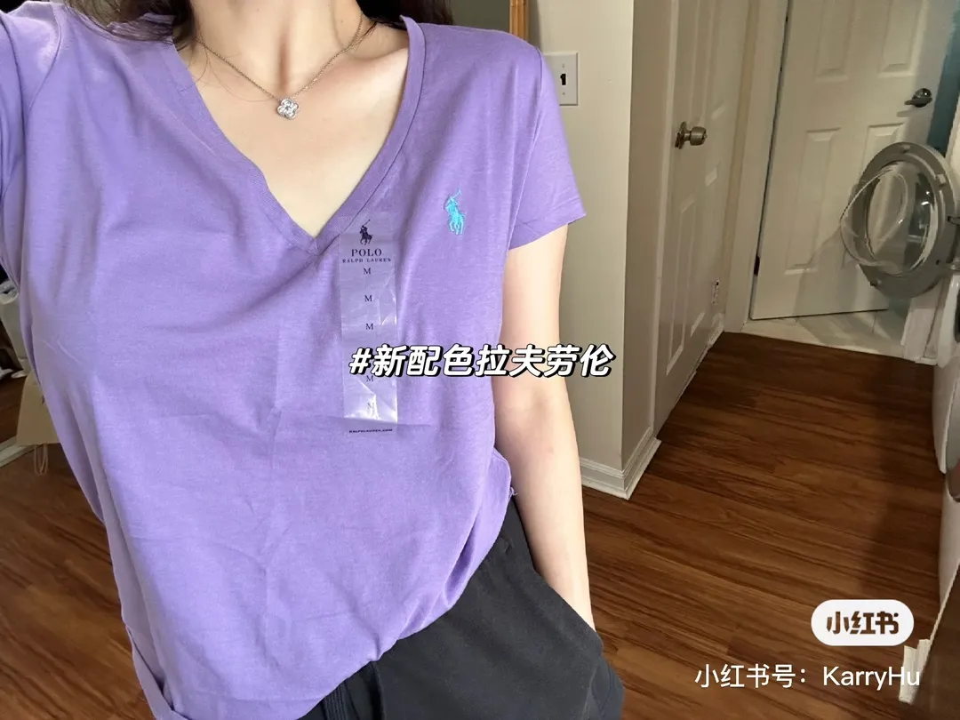 🅿️130 L13#Ralph Lauren•V-neck pony embroidered short-sleeved T-shirt ✅✅✅Ready stock Quality guaranteed Feel free to compare Size: XS S M L Color: White Black Purple Navy Blue Army Green Pink Gray Rose Red Grass Green Bright Red Yellow Light Blue